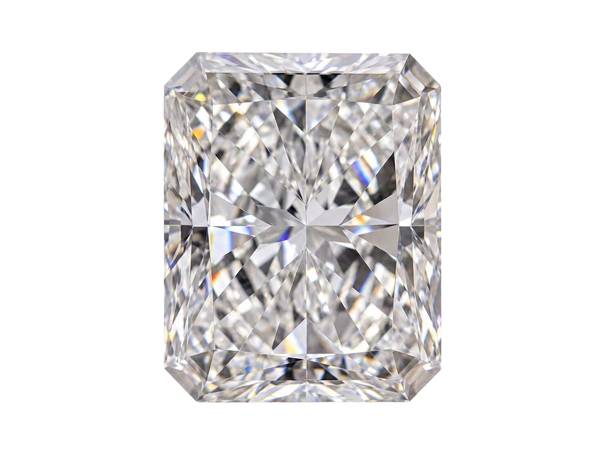 Radiant cut lab-grown diamond
